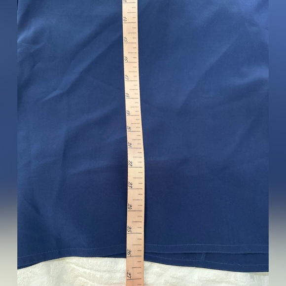 Vintage Adam Douglas adrianna papell 100% silk top navy - Picture 7 of 7